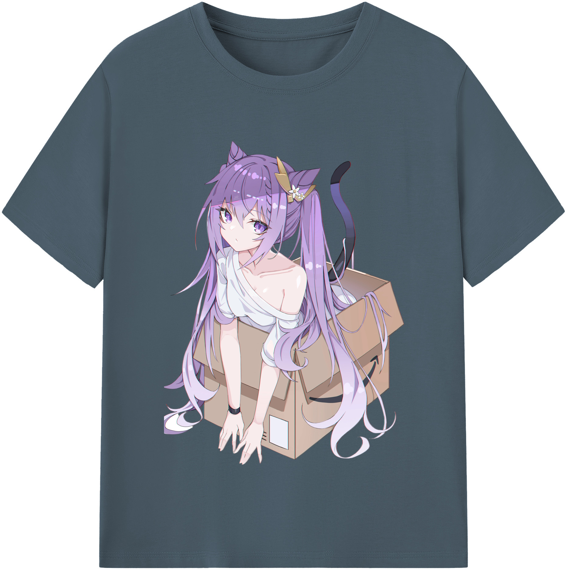 げんし神 刻晴 こくせい genshin Kokusei 綿100％半袖Tシャツ（フロントプリント）